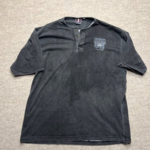 Jostens Other - Vintage 1992 Colorado Rockies Grey Short Sleeve Henley Men's Size Large